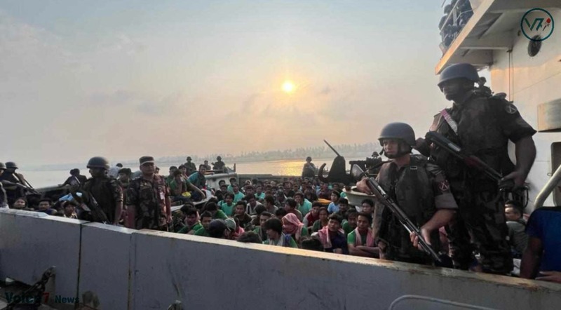 Members of the Border Guard Police (BGP) who sought sanctuary in Bangladesh during the ongoing internal turmoil in Myanmar have been repatriated, according to Border Guard Bangladesh (BGB). Photo voice7news 